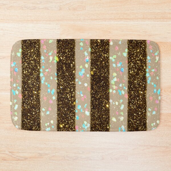 Item preview, Gold Glitter Holographic Stripe Pattern designed and sold by bubblegoth.