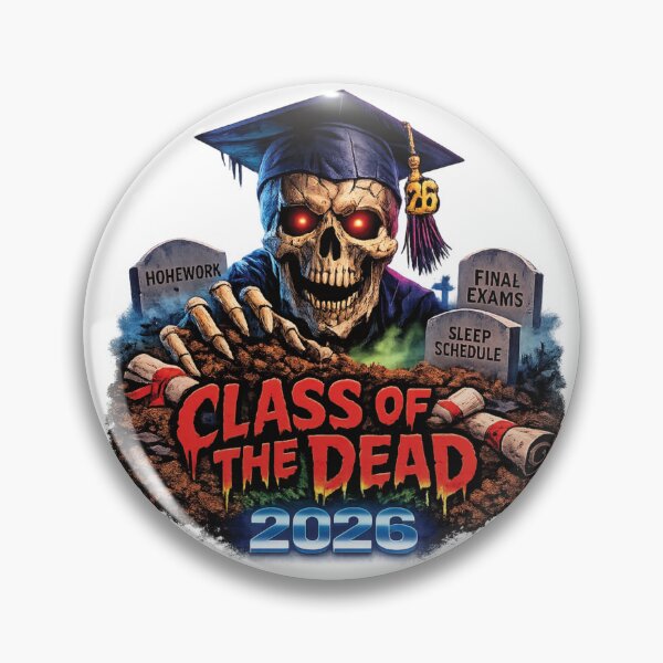 Item preview, Class of the Dead 2026 Horror Graduation Shirt – Retro 80s Zombie Graduate Design designed and sold by 486DesignCo.