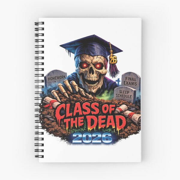 Item preview, Class of the Dead 2026 Horror Graduation Shirt – Retro 80s Zombie Graduate Design designed and sold by 486DesignCo.