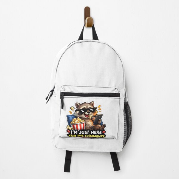 Item preview, Funny Raccoon Meme Sticker – “I’m Just Here For The Comments” designed and sold by IntroInk.