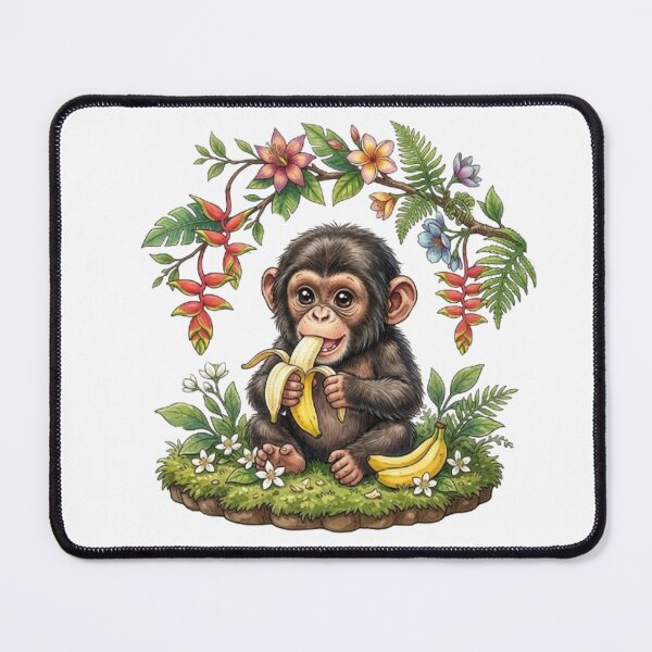 Item preview, Tropical Feast: Baby Chimpanzee and its Banana designed and sold by CHRIST5000.