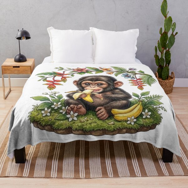 Item preview, Tropical Feast: Baby Chimpanzee and its Banana designed and sold by CHRIST5000.