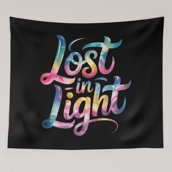 Item preview, Lost in Light - Glowing Watercolor Nebula Space Art with Cosmic Text designed and sold by Pro AguiZoul Art.