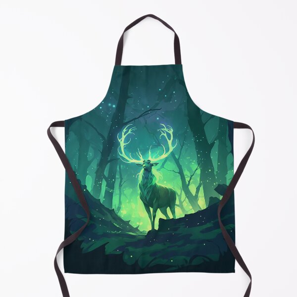 Item preview, Glowing Emerald Spirit Stag In Forest designed and sold by Christian Weiss.