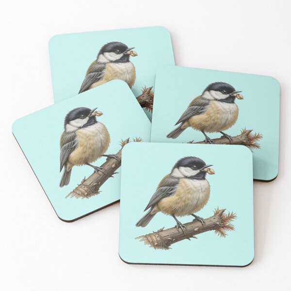 Item preview, Black-capped Chickadee Bird | Colored Pencil Style designed and sold by BloomStudio1.