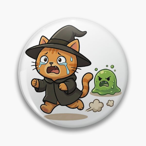 Item preview, Wizard Orange Cat Chased by Slime designed and sold by VisioraCreative.