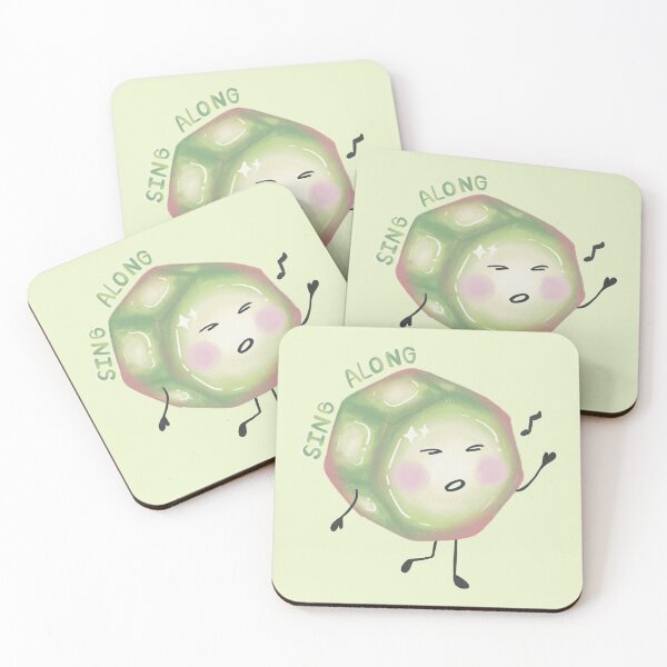 Item preview, Cute Green Blob Character Singing Sing Along Happy Quote designed and sold by rainyhst.