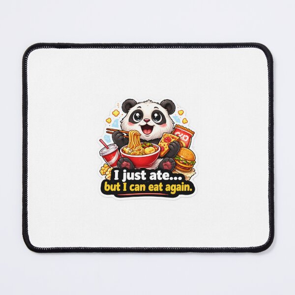 Item preview, Funny Hungry Panda Meme Sticker – “I Just Ate But I Can Eat Again” Cute Panda Sticker designed and sold by IntroInk.