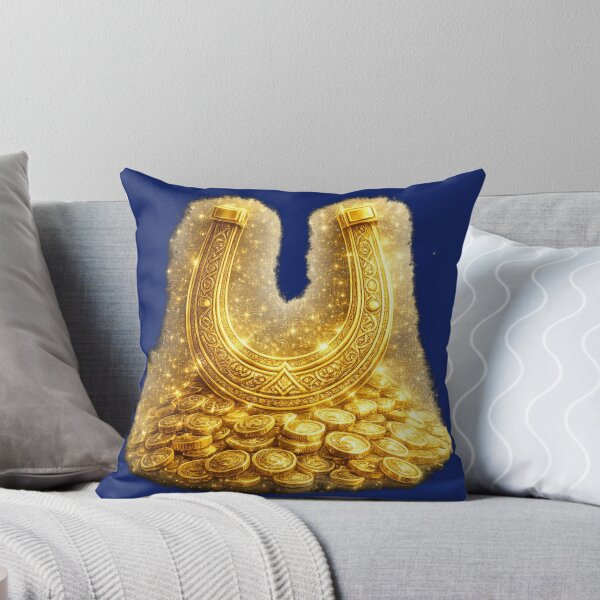 Item preview, Golden Lucky Horseshoe. Symbol of Luck and Prosperity. designed and sold by Nika Art Studio.
