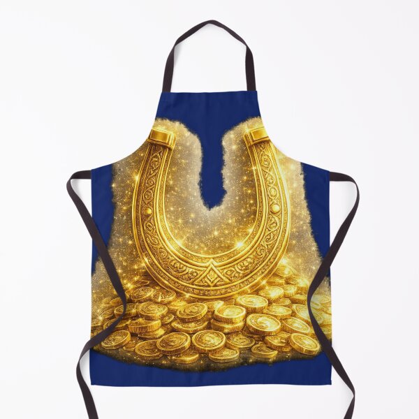 Item preview, Golden Lucky Horseshoe. Symbol of Luck and Prosperity. designed and sold by Nika Art Studio.