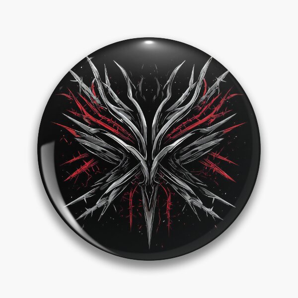 Item preview, Cyber Tribal Spiked Emblem / Y2K Dark Tech Symbol designed and sold by MorbidDreams.
