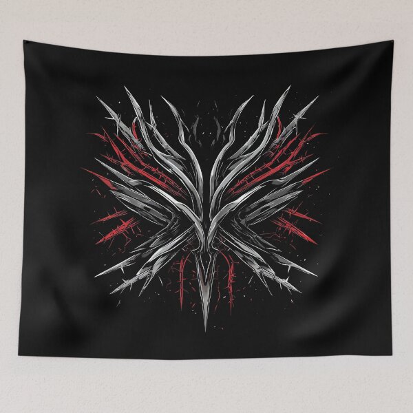 Item preview, Cyber Tribal Spiked Emblem / Y2K Dark Tech Symbol designed and sold by MorbidDreams.