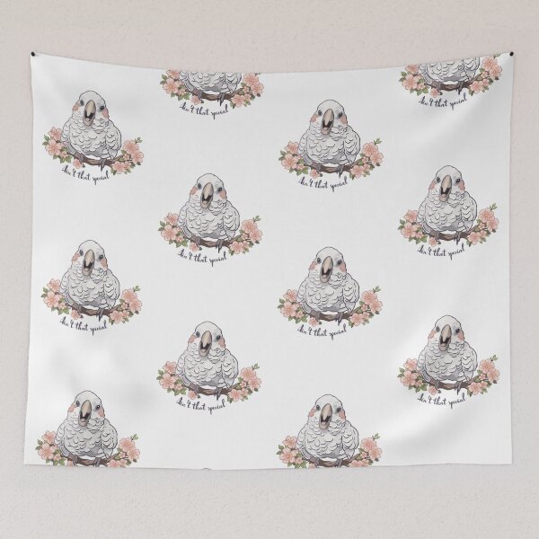 Item preview, Ain't that special, Fluffy Cockatoo with Flowers designed and sold by April's Escape.
