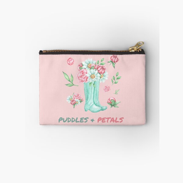 Item preview, Puddles & Petals - Mint Green Rainboots with Rose Petals designed and sold by ChasingRabbit05.