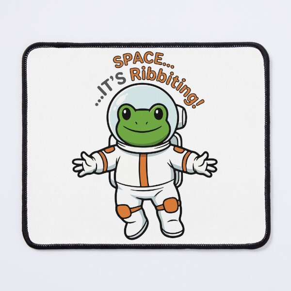 Item preview, Cute Astronaut Frog in Outer Space Illustration designed and sold by Floomart.