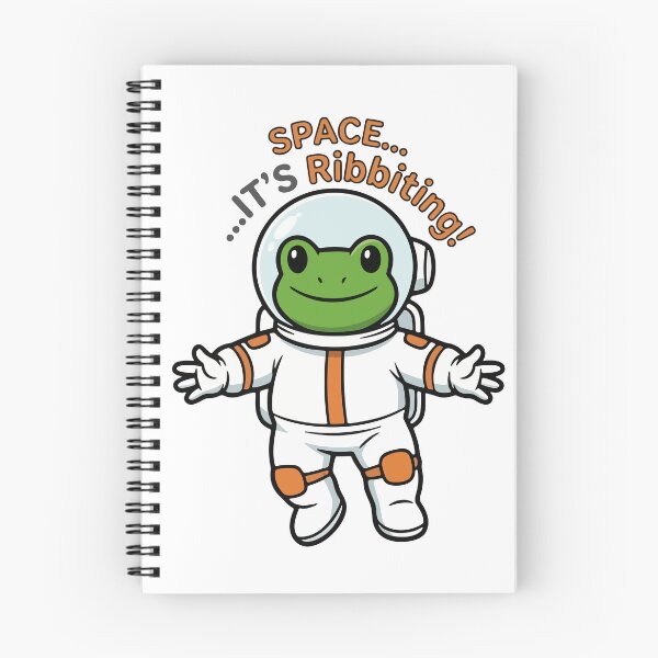 Item preview, Cute Astronaut Frog in Outer Space Illustration designed and sold by Floomart.