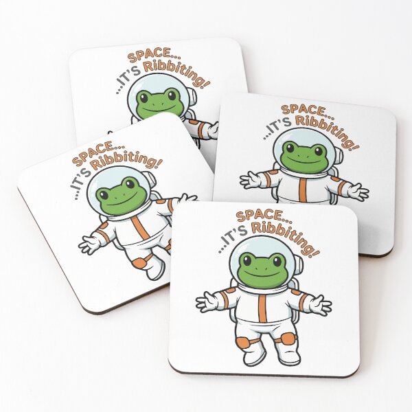 Item preview, Cute Astronaut Frog in Outer Space Illustration designed and sold by Floomart.