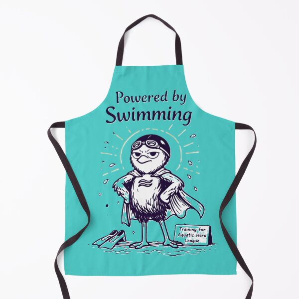 Item preview, Powered by Swimming – Funny Superhero Bird Athlete Design designed and sold by InnerwayStudio.