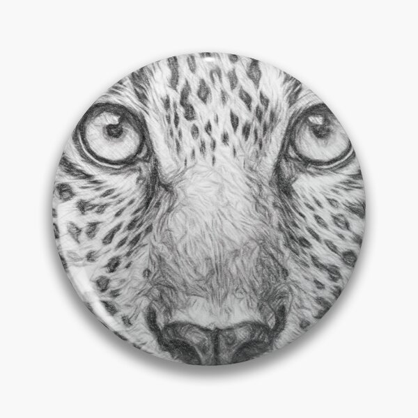 Item preview, Black and White Leopard Pencil Sketch Portrait – Realistic Big Cat Wildlife Drawing Art Print designed and sold by Leon Woods Pencil Art.