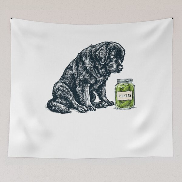 Item preview, Vinatge Newfoundland Pickles Meme Dog Lover designed and sold by DoodleTortle.