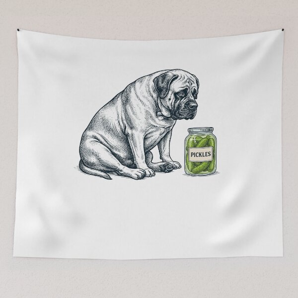 Artikelvorschau, Vintage Mastiff Pickles Meme Hundeliebhaber entworfen und verkauft von DoodleTortle.
