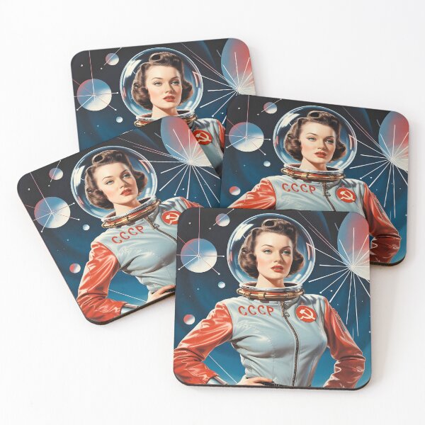 Item preview, Astro Pin-Up — Nebula | Retro Space Pin-Up Art Print, 1950s Sci-Fi Woman Poster, Vintage Cosmos Wall Decor designed and sold by MooLaLa.Store.