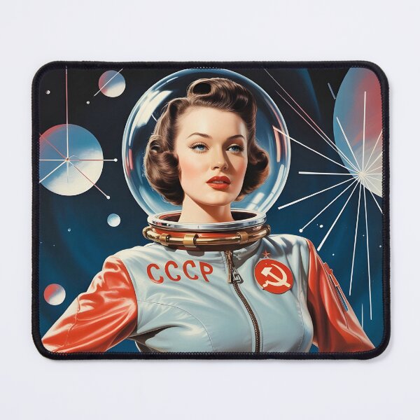 Item preview, Astro Pin-Up — Nebula | Retro Space Pin-Up Art Print, 1950s Sci-Fi Woman Poster, Vintage Cosmos Wall Decor designed and sold by MooLaLa.Store.