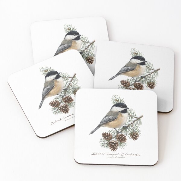 Item preview, Black-capped Chickadee on Winter Pine designed and sold by Takeda-art.