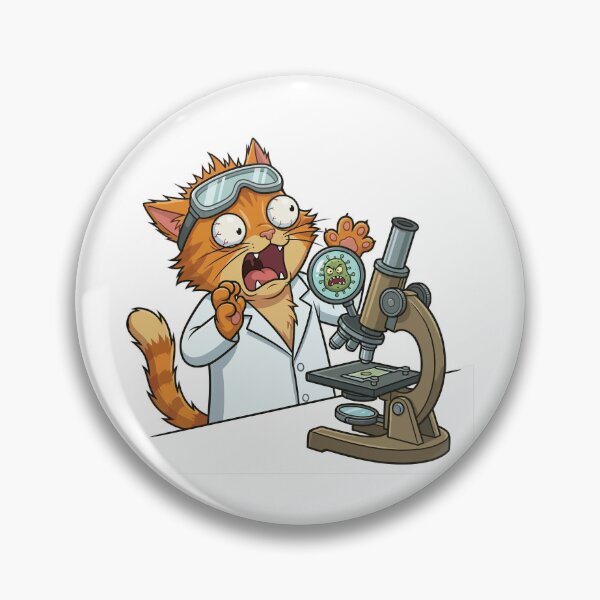 Item preview, Orange Cat Shocked by Microscope Discovery designed and sold by VisioraCreative.