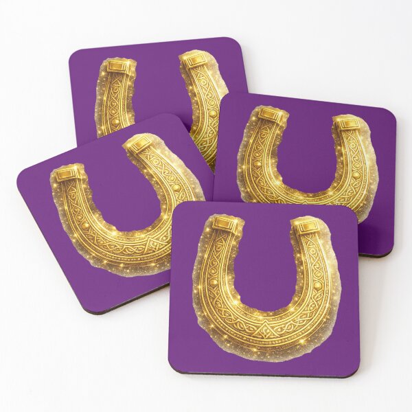 Item preview, Golden Lucky Horseshoe. Symbol of Luck and Prosperity. designed and sold by Nika Art Studio.