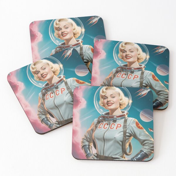 Item preview, Astro Pin-Up — Cosmic Dream | Retro Space Pin-Up Art Print, 1950s Sci-Fi Woman Poster, Vintage Nebula Wall Decor designed and sold by MooLaLa.Store.