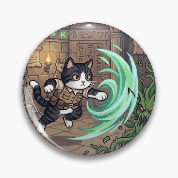 Item preview, Paw Quest Tomb Raider Cat – Pixel Magic Ancient Temple Adventure designed and sold by PawMic.