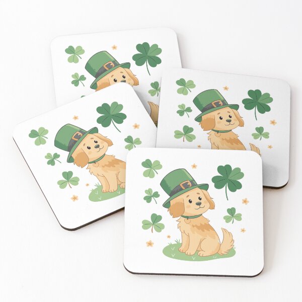 Item preview, Adorable Green and Clover Leprechaun Dog designed and sold by gigimoog.