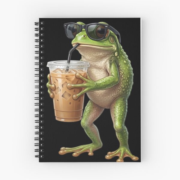 Item preview, Funny Frog Drinking Iced Coffee Meme Frog Lover designed and sold by TerryConnells.