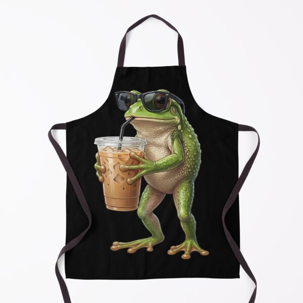 Item preview, Funny Frog Drinking Iced Coffee Meme Frog Lover designed and sold by TerryConnells.