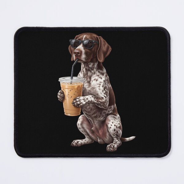 Item preview, Funny German Shorthaired Pointer Drinking Iced Coffee Meme Dog Lover designed and sold by TerryConnells.