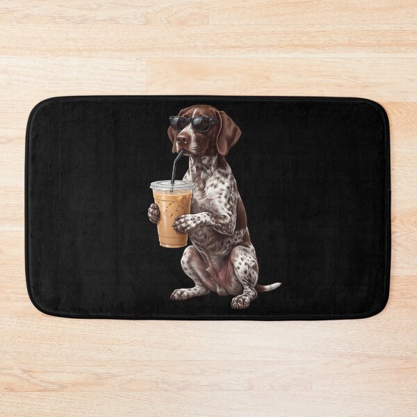 Item preview, Funny German Shorthaired Pointer Drinking Iced Coffee Meme Dog Lover designed and sold by TerryConnells.