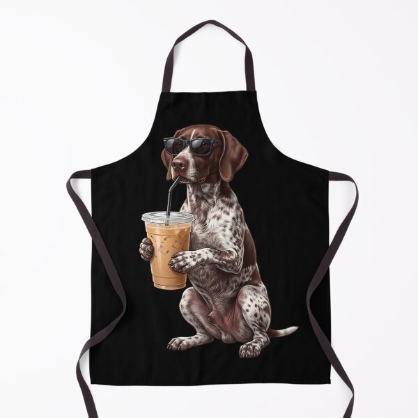 Item preview, Funny German Shorthaired Pointer Drinking Iced Coffee Meme Dog Lover designed and sold by TerryConnells.