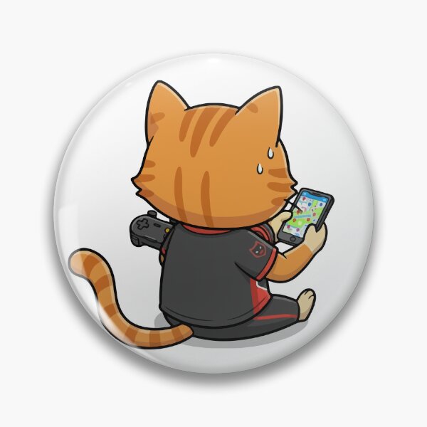 Item preview, Focused Mobile Gamer Cat designed and sold by VisioraCreative.