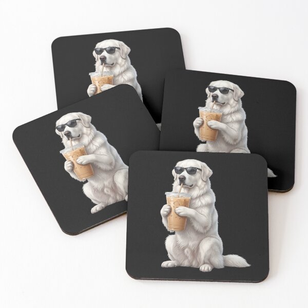 Item preview, Funny Great Pyrenees Drinking Iced Coffee Meme Dog Lover designed and sold by TerryConnells.