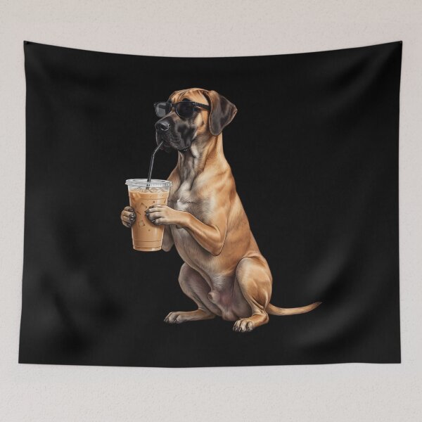 Item preview, Funny Great Dane Drinking Iced Coffee Meme Dog Lover designed and sold by TerryConnells.