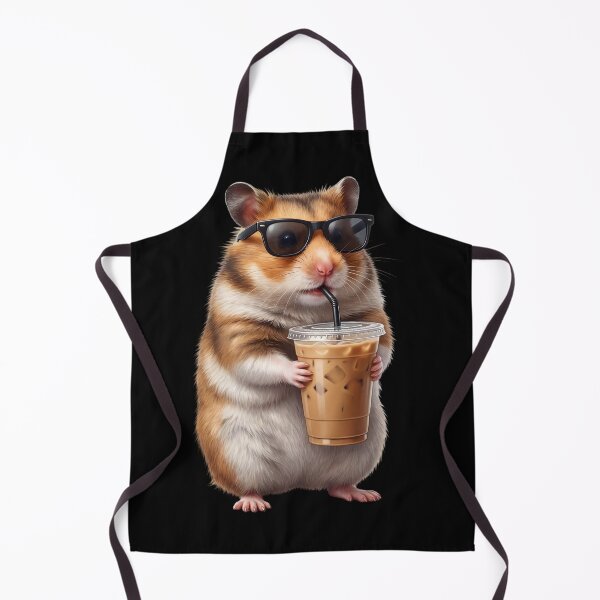 Aperçu de l'œuvre Mème drôle d'un hamster buvant du café glacé - Amoureux des hamsters créée et vendue par TerryConnells.