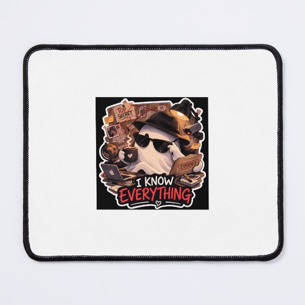 Item preview, Cute Spy Ghost Sticker – I Know Everything Funny Ghost Detective Sticker designed and sold by Humpty143.