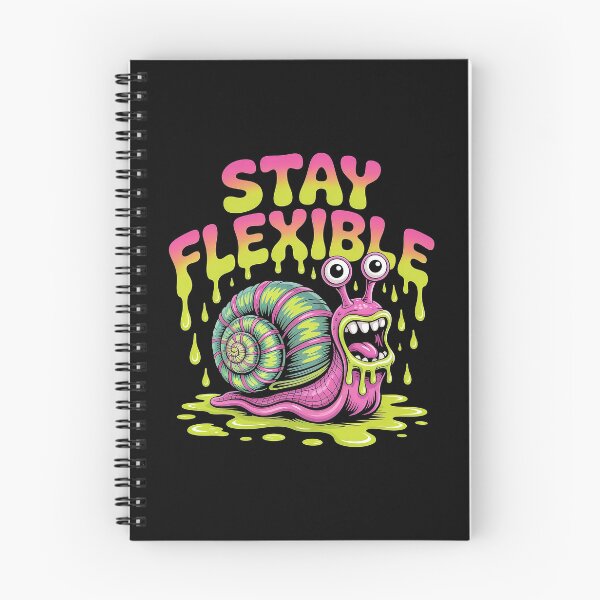 Item preview, Stay Flexible - Psychedelic Grotesque Snail with Drippy Bubble Letters designed and sold by Pro AguiZoul Art.