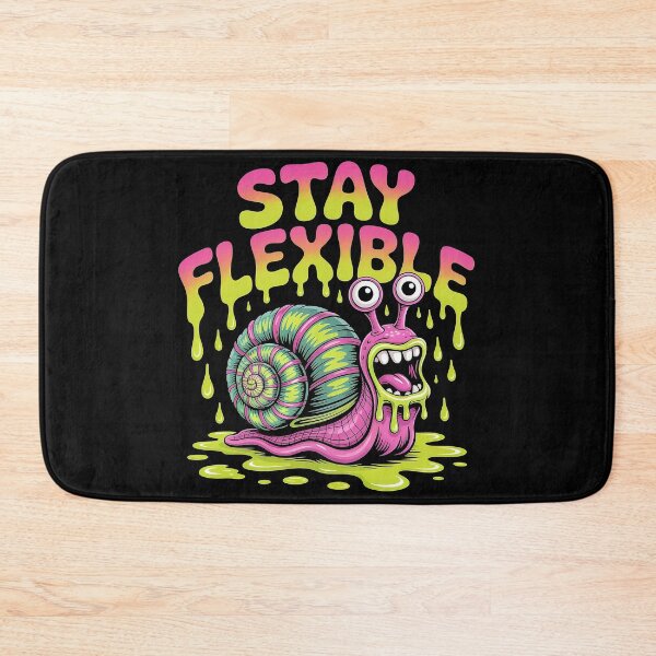 Item preview, Stay Flexible - Psychedelic Grotesque Snail with Drippy Bubble Letters designed and sold by Pro AguiZoul Art.
