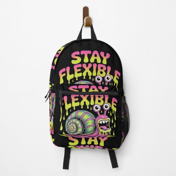 Item preview, Stay Flexible - Psychedelic Grotesque Snail with Drippy Bubble Letters designed and sold by Pro AguiZoul Art.