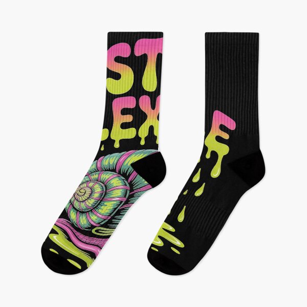 Item preview, Stay Flexible - Psychedelic Grotesque Snail with Drippy Bubble Letters designed and sold by Pro AguiZoul Art.