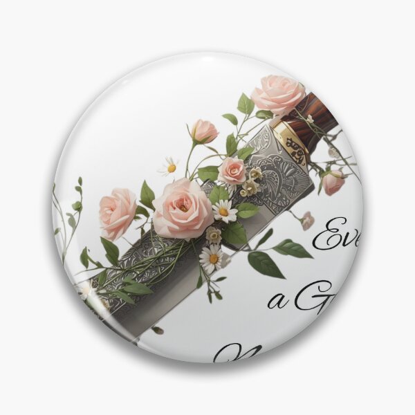 Item preview, Even a Goddess Needs a Machete – Feminine and Fierce Floral Machete Art Prin designed and sold by Mintalize.