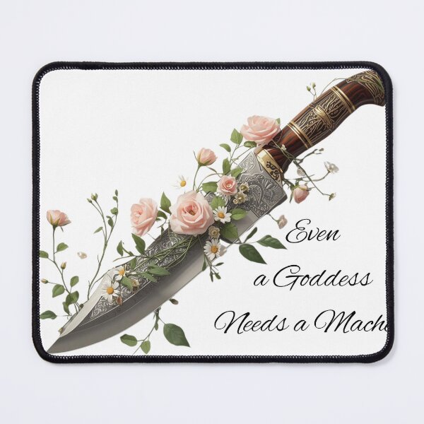 Item preview, Even a Goddess Needs a Machete – Feminine and Fierce Floral Machete Art Prin designed and sold by Mintalize.