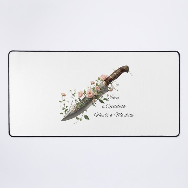 Item preview, Even a Goddess Needs a Machete – Feminine and Fierce Floral Machete Art Prin designed and sold by Mintalize.